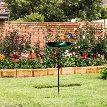 Садовая поилка для птиц с основанием из 5 съемных штырей для улицы, многофункциональная, прочная