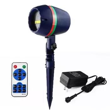 Садовая проекционная лампа Водонепроницаемая лазерная лампа луча света Уличная газонная лазерная лампа US