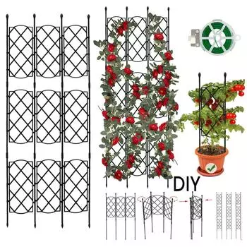 Садовая решетка для вьющихся растений, наружная решетка для растений 46X135 см, каркас для самостоятельного декора сада, экран для поддержки растений для цветов и лозы one set