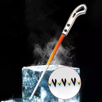 Садовая ручная пила Sk5 Стальная пила Инструменты Деревянная ручка Пила для деревообработки 340 мм серебряный