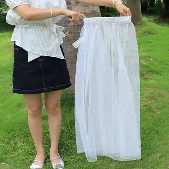Садовая сетчатая юбка белого цвета для использования на открытом воздухе с сеткой высокой плотности Half Skirt
