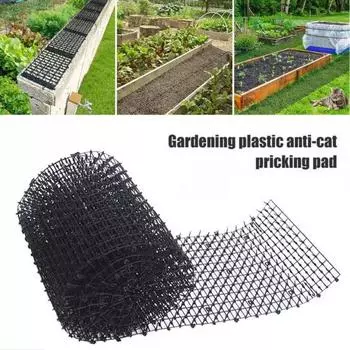 Садовая сетка, легко режется, коврик для кошачьего ската, средство от вредителей, защита от вредителей, садовый коврик против кошек, защита от животных, защита овощей чёрный