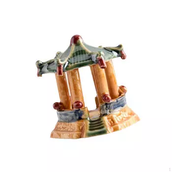 Садовая скульптура Фарий, микропейзажные сцены, подарок на новоселье, ремесло, декор, реквизит для патио, реалистичный Hexagonal Pavilion