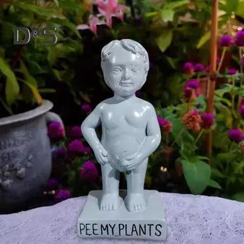 Садовая скульптура «Пи-мои-растения», садовая скульптура, лужайка для патио, писающий ребенок, статуэтка из смолы, писающий голый мальчик, украшение, орнамент 1pc