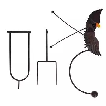 Садовая скульптура совы, реалистичная декоративная железная ветряная скульптура, вращающаяся для сада, патио, заднего двора