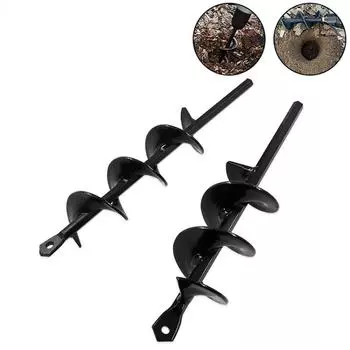 Садовая спиральная дрель, Рото-кашпо для цветов, двор, садоводство, постельные принадлежности, инструмент для копания ям для посадки 0.8CM чёрный