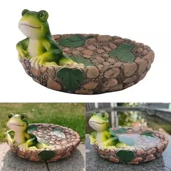 Садовая статуэтка лягушки, фигурки, играющая лягушка, садовые украшения, аксессуары для сада, украшения для дома и улицы, подарок зелёный