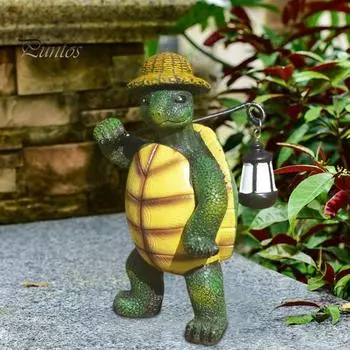 Садовая статуя черепахи из смолы для украшения улицы, фигурка черепахи, устойчивая к погодным условиям, стоящая скульптура черепахи для двора, патио, газона Tortoise