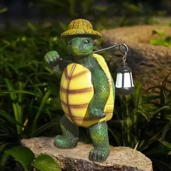 Садовая статуя черепахи из смолы для украшения улицы, фигурка черепахи, устойчивая к погодным условиям, стоящая скульптура черепахи для двора, патио, газона Tortoise