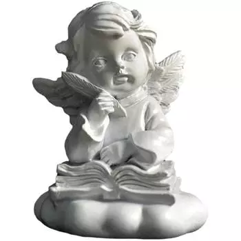 Садовая статуя из смолы ангела, статуэтка феи-ангела, украшение для дома E Writing Thinking