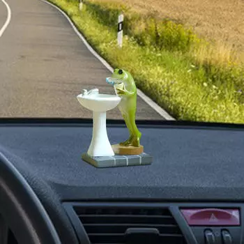 Садовая статуя лягушки, микропейзажное украшение, украшение из смолы, скульптура для Toilet frog