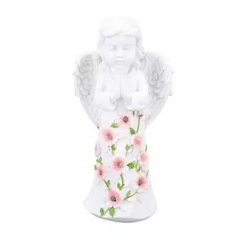 Садовая статуя на солнечной батарее, ангел с суккулентами, декор для лужайки, садовая фигурка для патио, балкона, двора