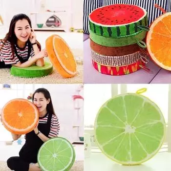 Садовая столовая, подушка для дивана, забавные подушки для сидений, фруктовые подушки для сидений, круглая подушка, подушки для стульев 5