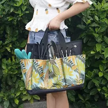 Садовая сумка для инструментов Yousheng с 9 карманами, водонепроницаемая, прочная, оксфордская, садовая сумка, большая вместимость, сумка-органайзер для садовых инструментов, сумка для хранения красный