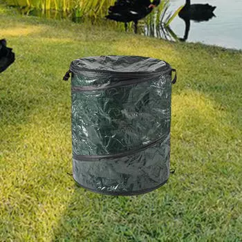 Садовая сумка на молнии для садовых отходов, многоразовая складная корзина для хранения листьев газона, маленькая