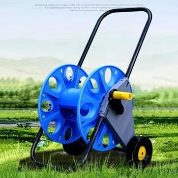 Садовая тележка для катушки для шланга с колесами Сверхмощный легкий портативный Открытый двор Патио Промышленная тележка для катушки для шланга Держатель стойки для хранения водопроводных труб