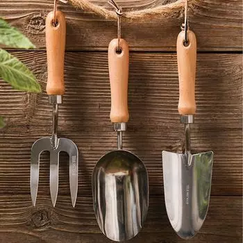 Садовая вилка с деревянной ручкой, утолщенный инструмент для посадки, инструмент для прополки, садовая лопата для рыхлой почвы Style 6