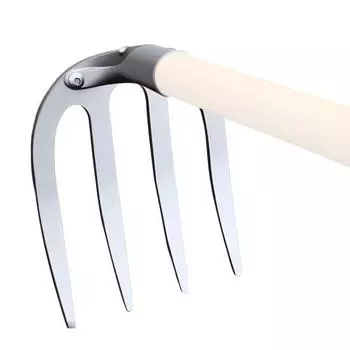 Садоводство Полольник Съемник Четырехзубый Грабли Сверхпрочная сталь Открытый Сад Газон Ферма S серебряный