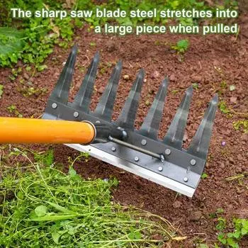 Садоводство Полольник Съемник Грабли Сверхпрочные Стальные Садовые Газоны Фермы Рыхление Почвы A