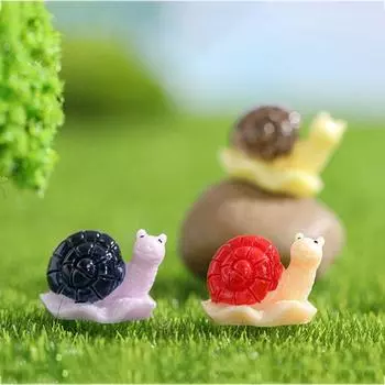 Садовое украшение, ручная работа, фигурка улитки, кукла-животное, миниатюрная фигурка, суккулентное растение, орнамент фиолетовый