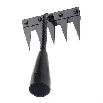 Садовые грабли для удаления сорняков, многоцелевой прополочник, стальной прочный инструмент для выдергивания травы, рыхление газона для двора 5 Tips