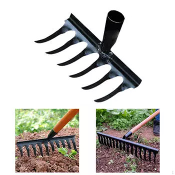 Садовые грабли головка садовый инструмент тяжелый ручной многофункциональный ручной прополочник листьев для 6 Tines
