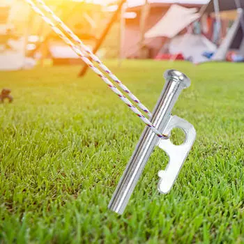 Садовые колышки для палаток с отверстием для крепления, легкие металлические колышки для кемпинга, походов, отдыха на природе 30cm