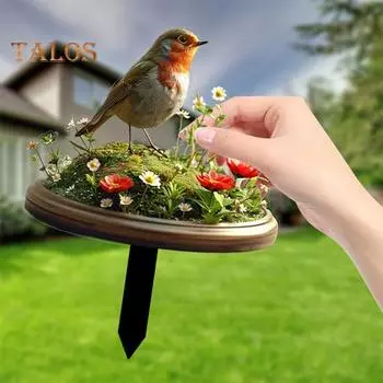 Садовые колышки для улиток, мультяшные улитки, декор для цветочных горшков, украшение двора, акриловая вывеска с шипами для садовых аксессуаров «Сказочные клумбы», газоны A