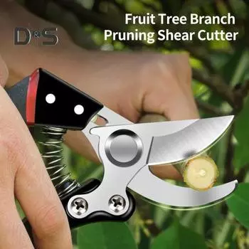 Садовые ножницы с острым лезвием, ножницы из нержавеющей стали для ветвей деревьев, ножницы для обрезки домашнего использования чёрный