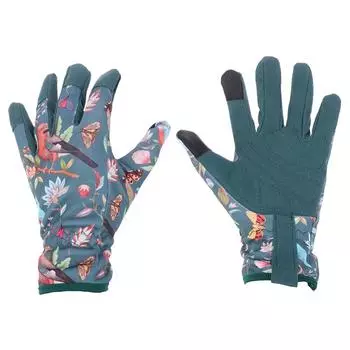 Садовые перчатки для женщин, дышащие кожаные садовые перчатки с захватом, устойчивые к проколам и колючкам, рабочие перчатки M