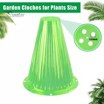 Садовые растения Колпаки Прозрачные растения Мини-теплица Многоразовый Колокольчик Защитник для растений с вращающимся вентиляционным отверстием Крышка для цветов Овощи Рассада 10pcs прозрачный