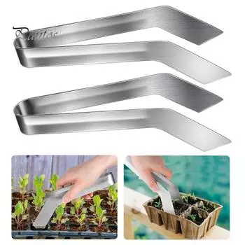 Садовые щипцы для пересадки растений, нержавеющие, устойчивые к коррозии, гладкая ручка, широко используемые плоскогубцы для пересадки садовых растений S