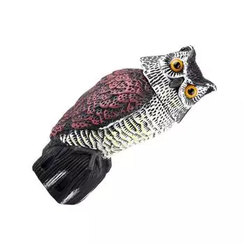 Садовые совы из АБС-пластика отпугивают птиц с вращающейся на 360 ° головкой, подходящей для открытых садовых двориков