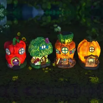 Садовые светодиодные солнечные светильники растительное освещение Статуя Скульптуры Уличные фигурки Газон Патио Двор Крыльцо Солнечный свет Орнамент Домашний декор