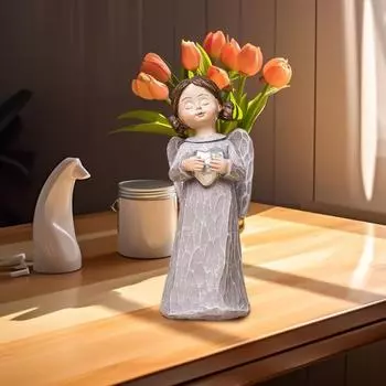 Садовые украшения, ангел, эльф, изделия из смолы, тонкая работа, очаровательная фигурка на удачу, декоративные украшения