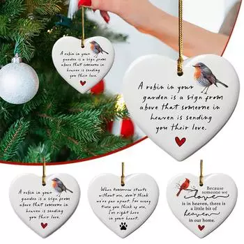 Садовые украшения Рождественский Робин Украшение Рождественское украшение Каменное искусство Украшение Оконная деревня J6B7 A-1pcs