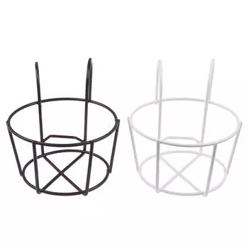 Садовые висячие растения, железные стеллажи, балкон, круглая стойка для цветочного горшка, перила, забор чёрный