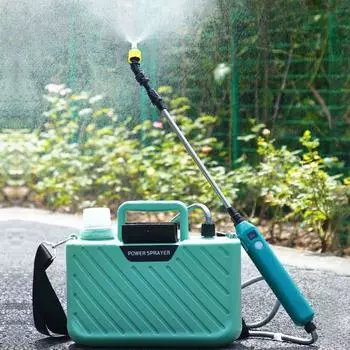 Садовый электрический опрыскиватель, 2 режима, регулируемая удлиненная насадка, перезаряжаемый через USB, цифровой дисплей, автоматический электрический газонокосилка зелёный