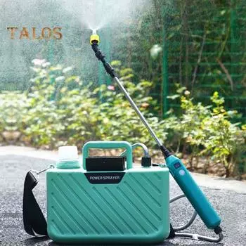 Садовый электрический опрыскиватель, 2 режима, регулируемая удлиненная насадка, USB аккумулятор, цифровой дисплей, автоматический электрический опрыскиватель для газонов зелёный