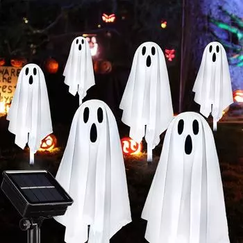 Садовый этаж с одним-шестью украшениями, предпочтительный подарок для вечеринок по случаю дня рождения, украшений на Хэллоуин, праздников и дней рождения One Size белый