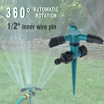 Садовый автоматический разбрызгиватель, садовый разбрызгиватель для полива, вращающийся на 360 градусов, для сельскохозяйственного ирригационного инструмента зелёный