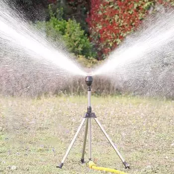 Садовый автоматический вращающийся разбрызгиватель из нержавеющей стали, штатив, подставка для полива, 360°, струя воды, садовый газонный разбрызгиватель, инструмент