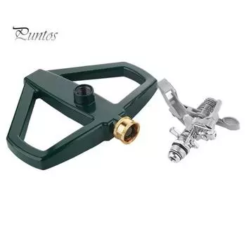 Садовый дождеватель, прочный, вращающийся на 360° дождеватель, цинковый сплав, с металлическим основанием, легко монтируемый дождеватель для полива двора серебряный