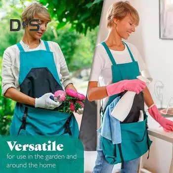 Садовый фартук, большой глубокий мешочек, фартук для сбора фруктов, легкий доступ, дизайн с защелками, рабочий фартук для домашнего сада синий