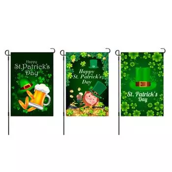 Садовый флаг ко Дню Святого Патрика, инновационный, изысканный, декоративный, двухсторонний, уличный флаг ко Дню Святого Патрика S28