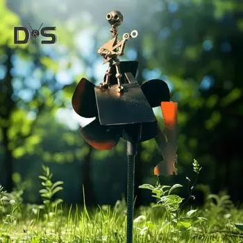 Садовый гитарист ветряная мельница металлическая ручная работа рок-гитарист скульптура музыкальный человек ветряная мельница для любителей музыки подарок двор газон декор золотистый