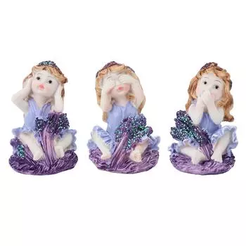 Садовый гном фигурка смоляная милая маленькая девочка гном статуя настольное декоративное украшение для патио двор Cover Ears