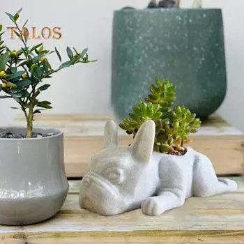 Садовый горшок тонкой работы, декоративный многоразовый цветочный горшок в форме большой собаки, украшение для рабочего стола, поставка для двора