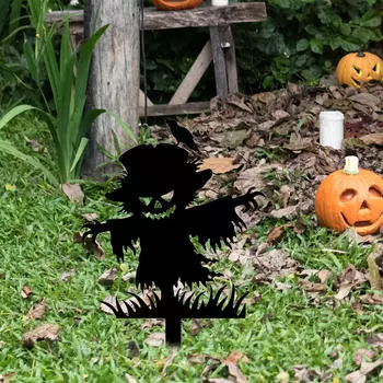 Садовый кол Пугало Хэллоуин Украшение Железо Жуткий Ужас Рустик Сад Страшный Силуэт для