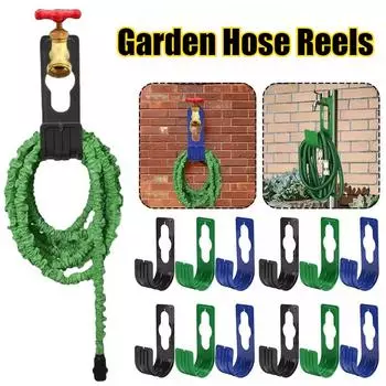 Садовый настенный держатель для шланга для полива водопроводного крана, органайзер для сельскохозяйственной водопроводной трубы, удобное хранение опоры для водопроводной трубы зелёный